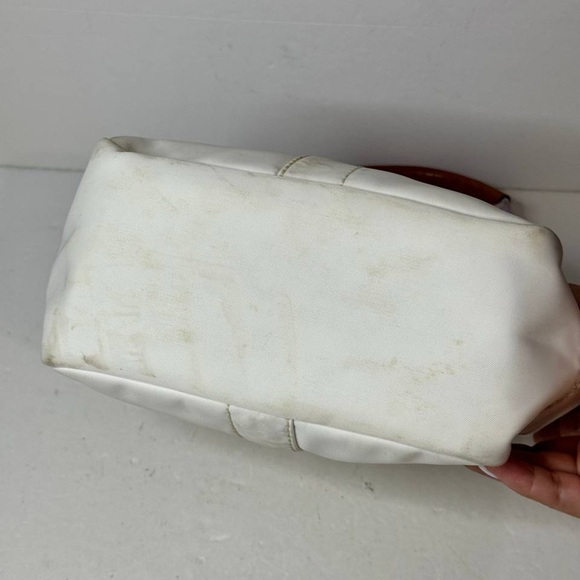 COACH MINI TOTE Brown Leather Accents - IVORY F10694 - Picture 10 of 13